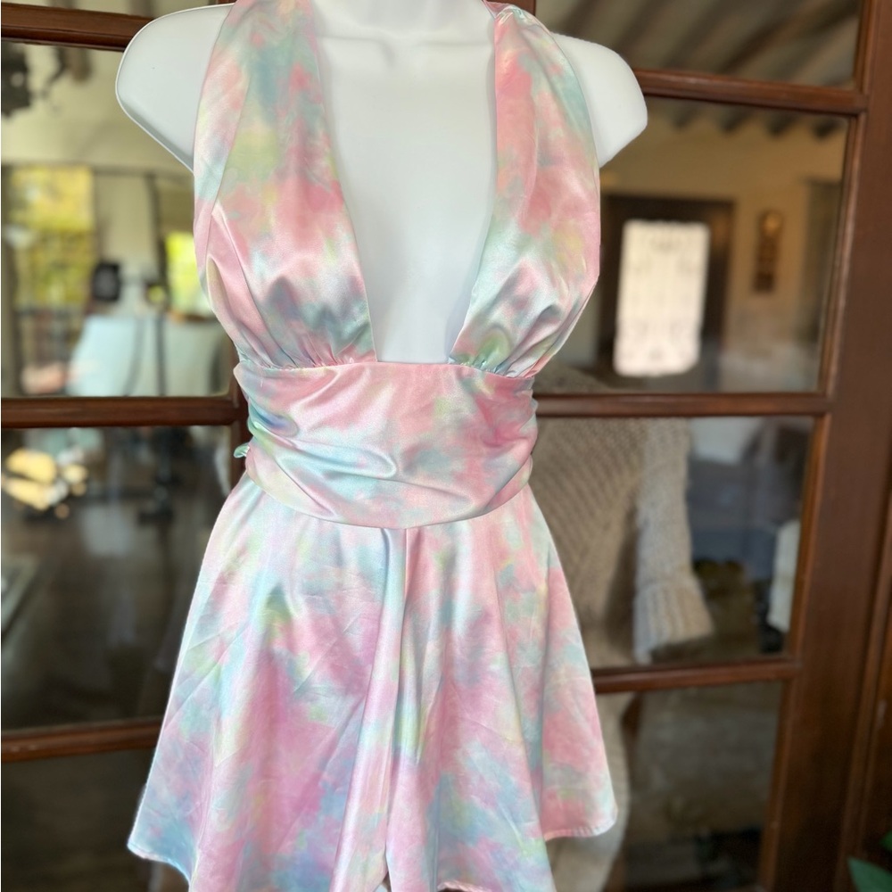 Lucy in the Sky Pastel Tie-Dye Mini Dress